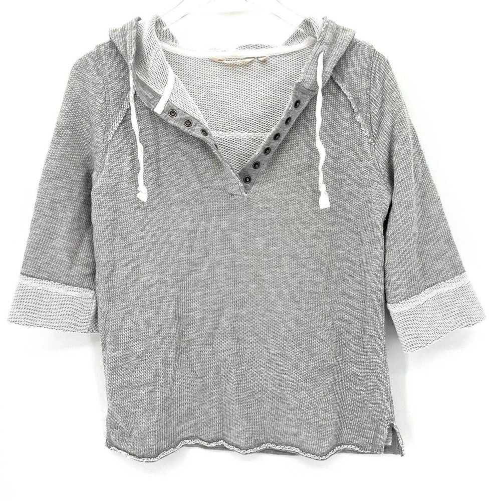 Soft Surroundings Just Beachy French Terry Pullover Hoodie 3AG32 Petite Size PS‎